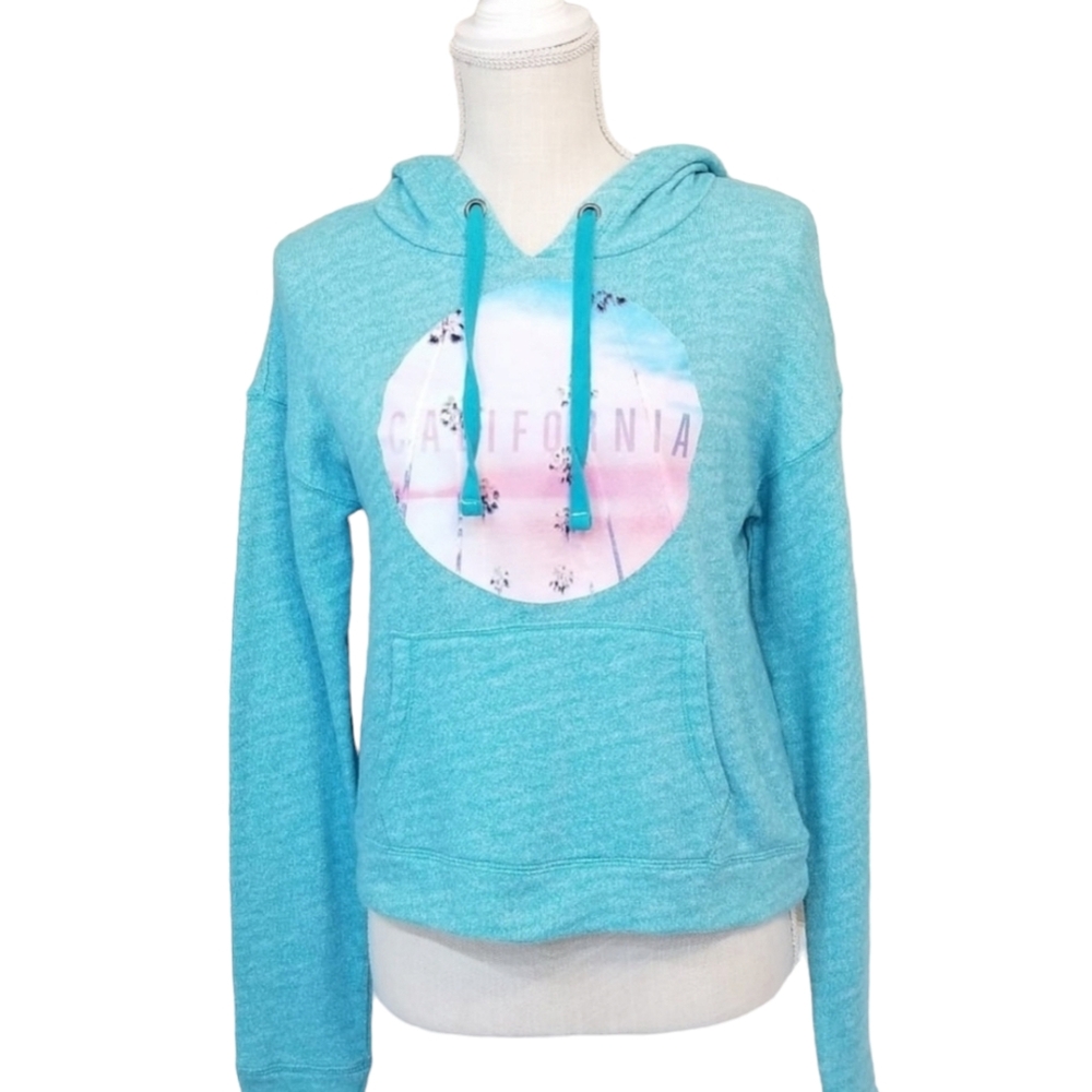 Aeropostale | Junior Medium | Turquoise California Graphic Hoodie